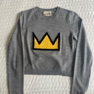 XS Alice + Olivia Wool Cropped Basquiat Sweater